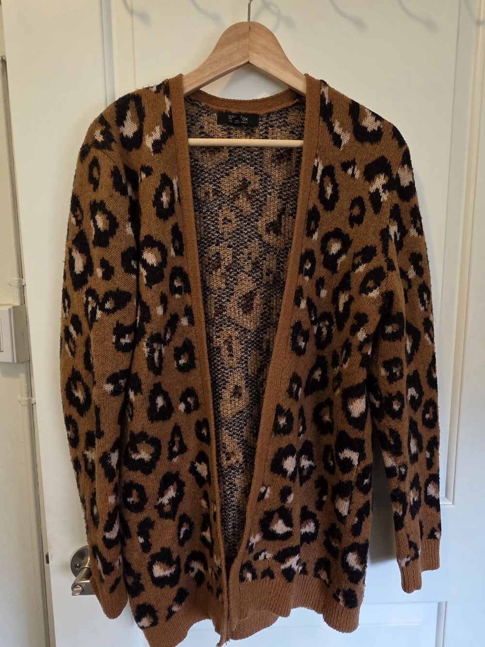 Leopard Print Open Cardigan